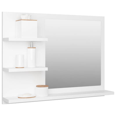 Kylpyhuonepeili valkoinen 60x10,5x45 cm tekninen puu