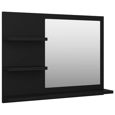 Kylpyhuonepeili musta 60x10,5x45 cm tekninen puu