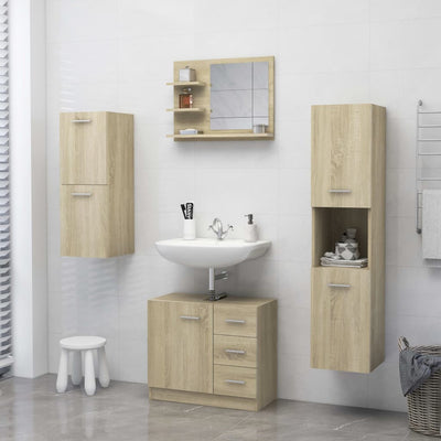 Kylpyhuonepeili Sonoma-tammi 60x10,5x45 cm tekninen puu