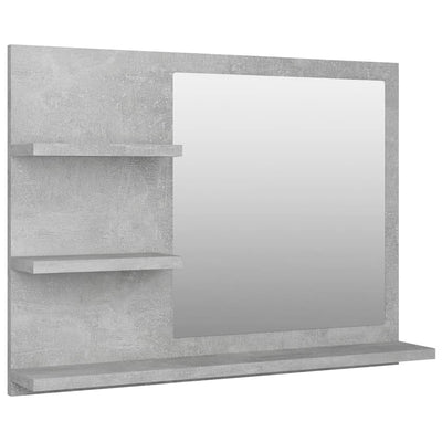 Kylpyhuonepeili betoninharmaa 60x10,5x45 cm tekninen puu