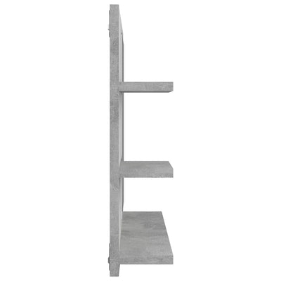 Kylpyhuonepeili betoninharmaa 60x10,5x45 cm tekninen puu