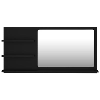 Musta kylpyhuonepeili Scarisoreanu 90x10,5x45cm (puinen)