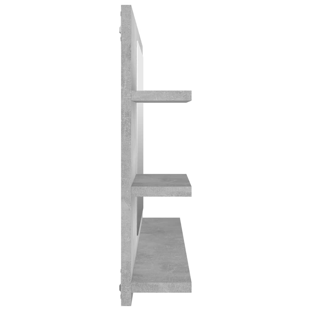 Betoninharmaa kylpyhuonepeili Scarisoreanu 90x10,5x45cm (puinen)