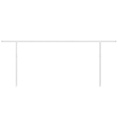 Valkoinen markiisin tolppasarja Nenciu 600x245cm (rauta)