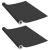 Musta itseliimautuvat huonekalukalvot Oradea 500x90cm (2 kpl pvc)