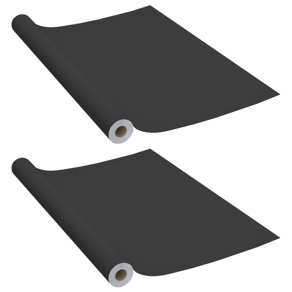 Musta itseliimautuvat huonekalukalvot Oradea 500x90cm (2 kpl pvc)