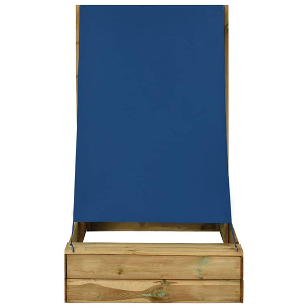 Hiekkalaatikko katteella 80x60x97,5 cm kyllästetty mänty