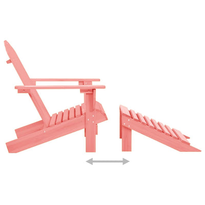 Adirondack-puutarhatuoli rahilla täysi kuusi pinkki