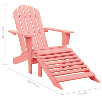 Adirondack-puutarhatuoli rahilla täysi kuusi pinkki