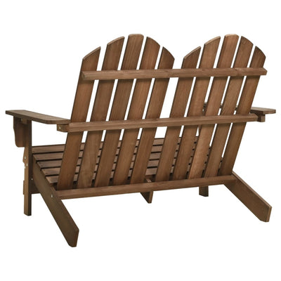 2-istuttava Adirondack-puutarhatuoli täysi kuusi ruskea