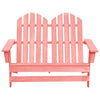 2-istuttava Adirondack-puutarhatuoli täysi kuusi pinkki