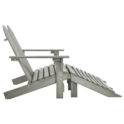2-istuttava Adirondack-puutarhatuoli/rahi täysi kuusi harmaa