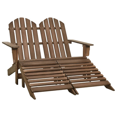 2-istuttava Adirondack-puutarhatuoli/rahi täysi kuusi ruskea