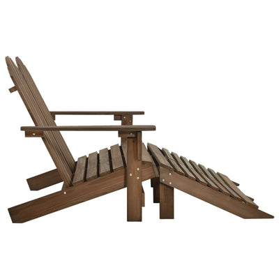 2-istuttava Adirondack-puutarhatuoli/rahi täysi kuusi ruskea