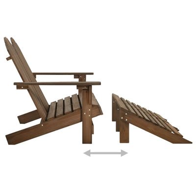 2-istuttava Adirondack-puutarhatuoli/rahi täysi kuusi ruskea
