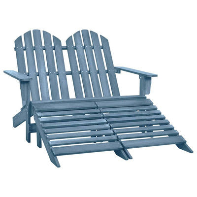 2-istuttava Adirondack-puutarhatuoli/rahi täysi kuusi sininen