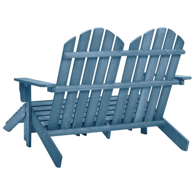 2-istuttava Adirondack-puutarhatuoli/rahi täysi kuusi sininen