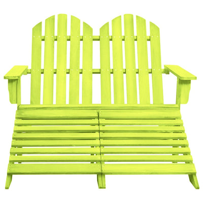 2-istuttava Adirondack-puutarhatuoli/rahi kuusi vihreä