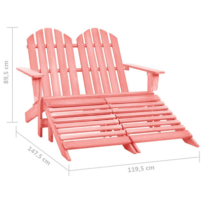 2-istuttava Adirondack-puutarhatuoli/rahi kuusi pinkki