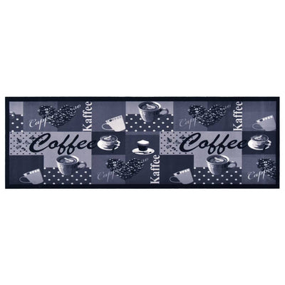 Keittiön pestävä lattiamatto Coffee sininen 60x300 cm