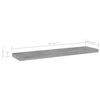 Kirjahyllytasot 8 kpl betoninharmaa 40x10x1,5 cm lastulevy