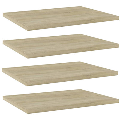 Kirjahyllytasot 4 kpl Sonoma tammi 40x30x1,5 cm tekninen puu