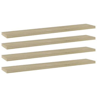 Kirjahyllytasot 4 kpl Sonoma-tammi 60x10x1,5 cm lastulevy