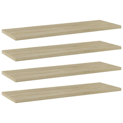 Kirjahyllytasot 4 kpl Sonoma tammi 60x20x1,5 cm lastulevy