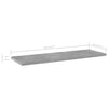 Kirjahyllytasot 4 kpl betoninharmaa 60x20x1,5 cm lastulevy