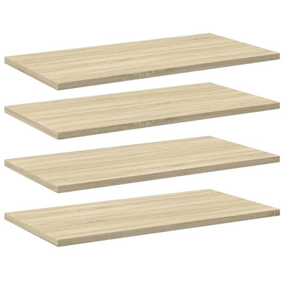 Kirjahyllytasot 4 kpl Sonoma tammi 60x30x1,5 cm lastulevy