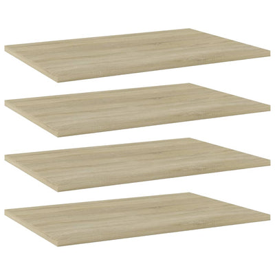 Kirjahyllytasot 4 kpl Sonoma tammi 60x40x1,5 cm tekninen puu