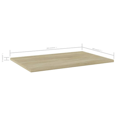 Kirjahyllytasot 4 kpl Sonoma tammi 60x40x1,5 cm tekninen puu