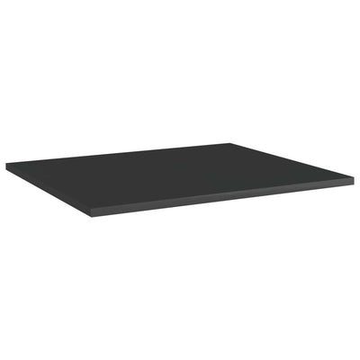 Kirjahyllytasot 8 kpl korkeak. musta 60x50x1,5 cm tekninen puu