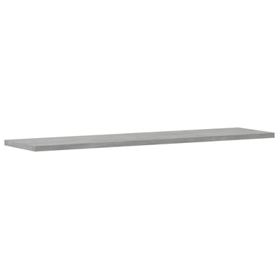 Kirjahyllytasot 4 kpl harmaa 80x20x1,5 cm teknisestä puusta