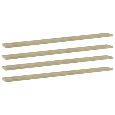 Kirjahyllytasot 4 kpl Sonoma-tammi 100x10x1,5 cm lastulevy