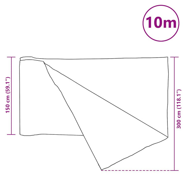 Näkösuoja musta 1,5x10 m HDPE 75 g/m²