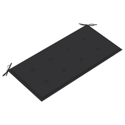 Puutarhapenkki antrasiitti tyyny 112 cm täysi tiikki