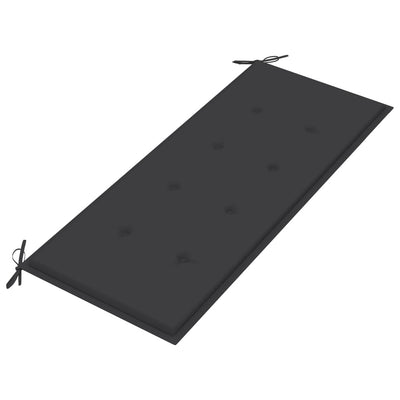 Pinottava puutarhapenkki tyynyllä 128,5 cm täysi tiikki