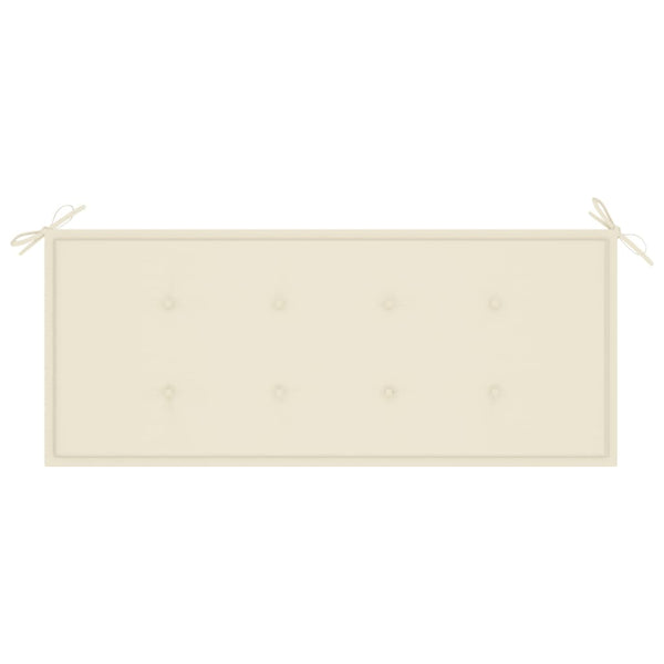 Puutarhapenkki Mosorescu 128,5cm tyynyllä, pinottava (tiikki)