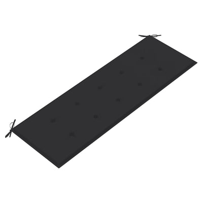 Pinottava puutarhapenkki tyynyllä 159 cm täysi tiikki