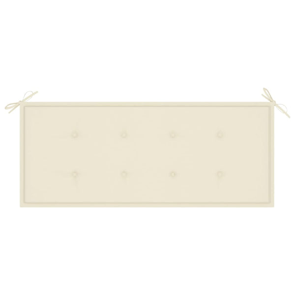 118cm taitettava puutarhapenkki tyynyllä Rosmalia (bambu)