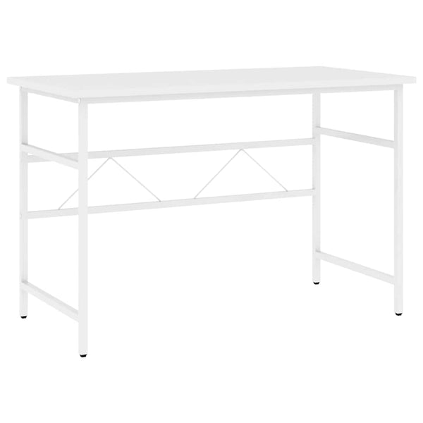 Tietokonepöytä valkoinen 105x55x72 cm MDF/metalli