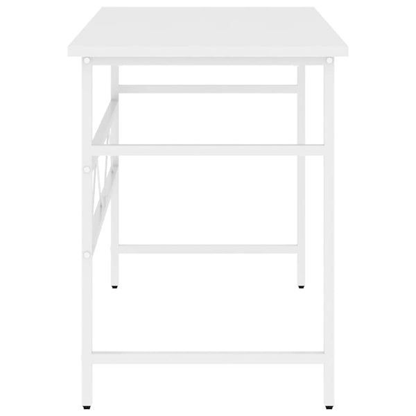 Tietokonepöytä valkoinen 105x55x72 cm MDF/metalli