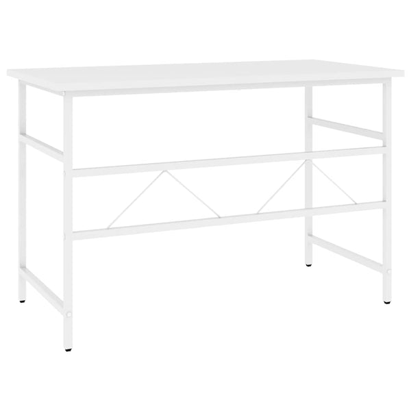 Tietokonepöytä valkoinen 105x55x72 cm MDF/metalli