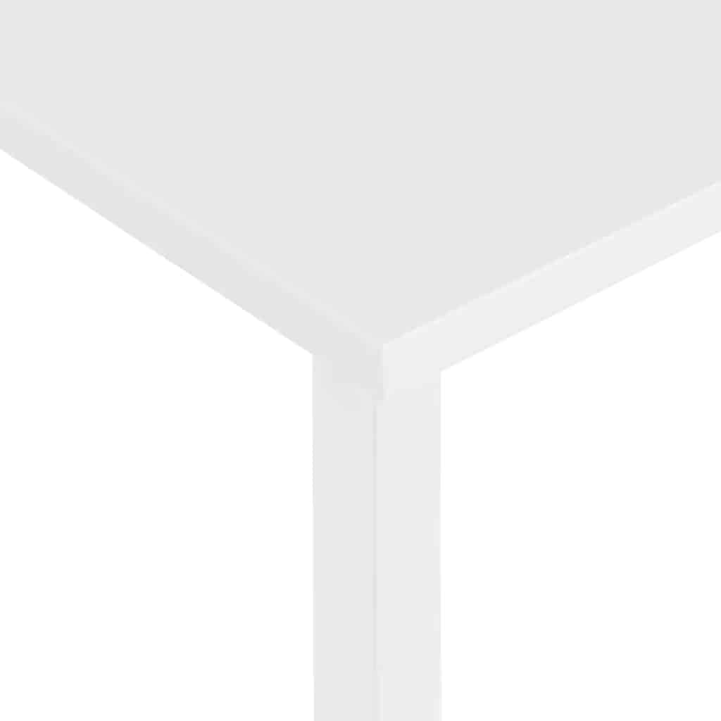 Valkoinen tietokonepöytä Samaila 105x55x72cm (mdf/metalli)