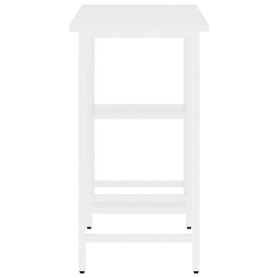 Valkoinen tietokonepöytä Toedor 80x40x72cm (mdf/metalli)