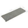 Porrasmatot 15 kpl 65x21x4 cm valkoinen ja harmaa