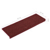 Porrasmatot 15 kpl 65x21x4 cm mattapunainen