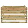 Puutarhan komposti 120x120x70 cm kyllästetty mänty