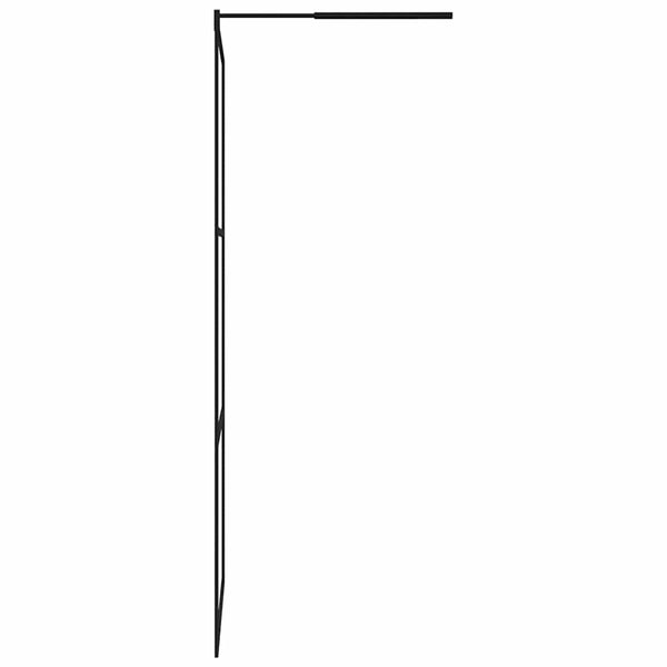 Walk-in suihkun seinäke kirkas ESG-lasi musta 115x195 cm